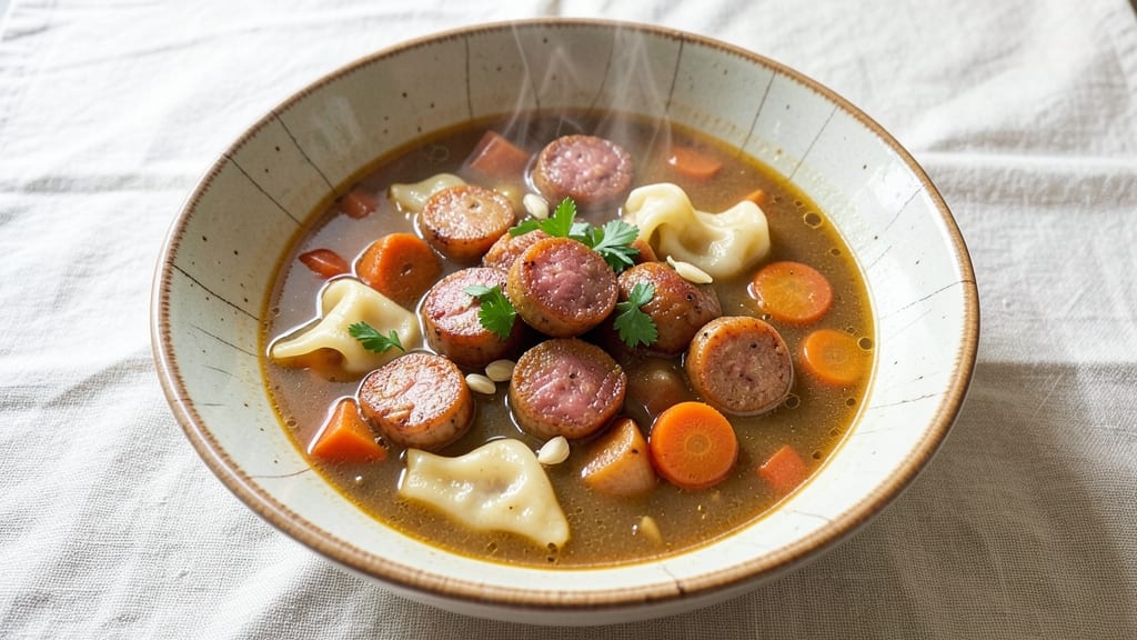 Sweet Potato and Sausage Tortellini Soup Recipe: Smoky Sausage Meets Velvety Sweet Potato Comfort