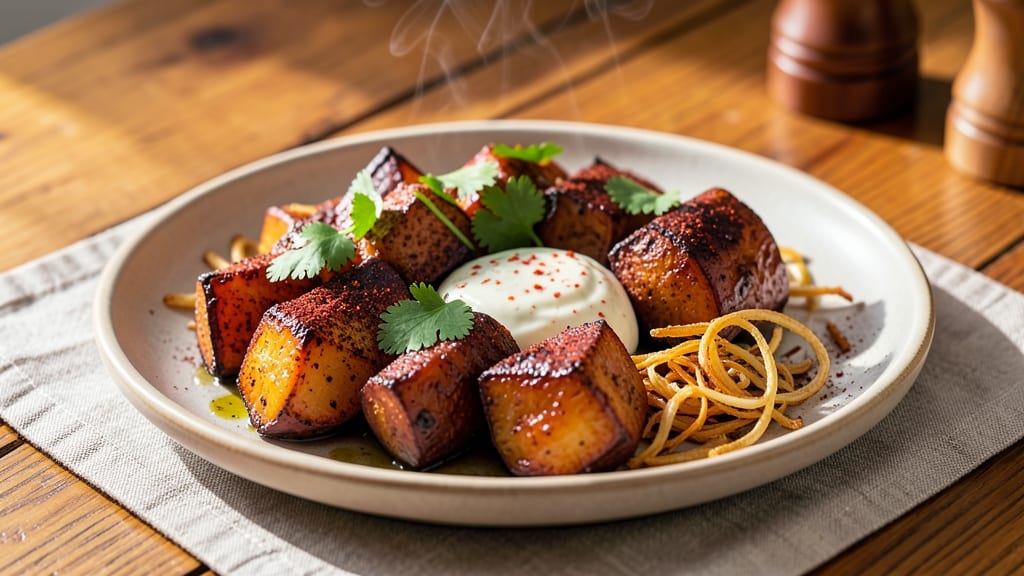 Spicy Roasted Sweet Potato Recipe: Charred Edges and Fiery Cinnamon Crunch