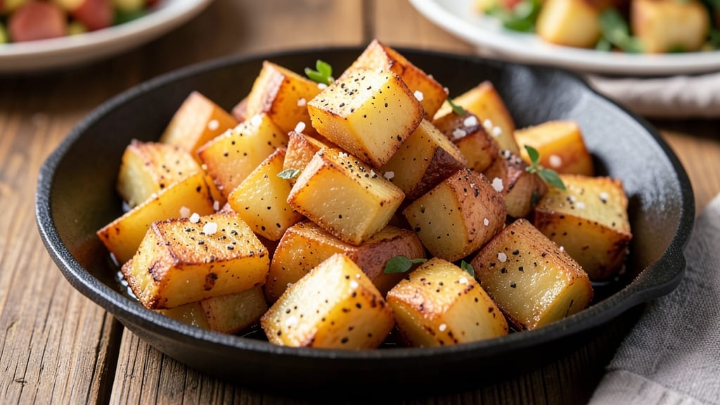 Baked Potato Home Fries Recipe: Crispy Cubes With Buttery, Flavor-Packed Crunch