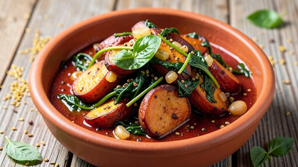Sweet Potato and Spinach Indian Recipe: Turmeric-Spiced One-Pan Harmony