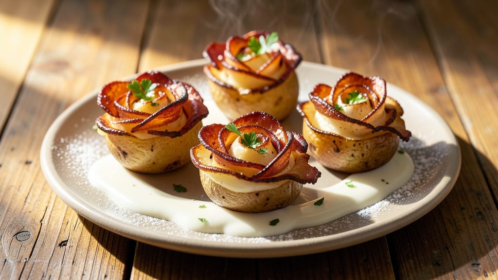 Bacon Potato Roses Recipe: Crispy, Bacon-Wrapped Twists With Caramelized Edges