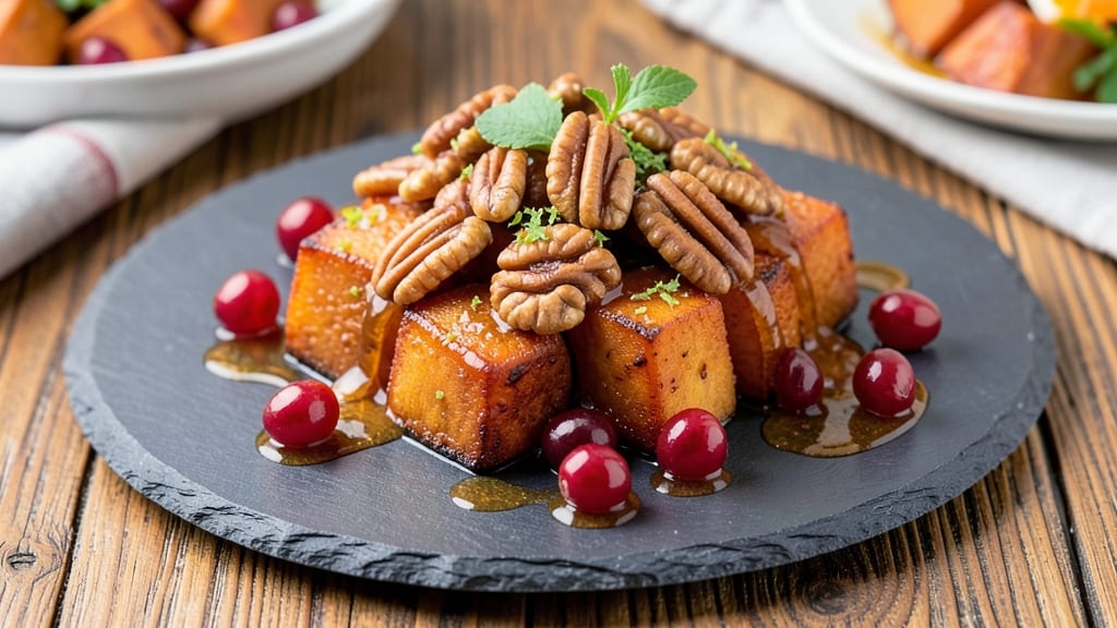 Sweet Potato Pecan Cranberry Recipe: Honey-Glazed Trio With Nutty Crunch
