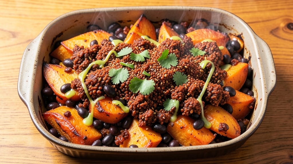 Sweet Potato Black Bean Casserole Recipe: Smoky Spice Roast With Charred Edges