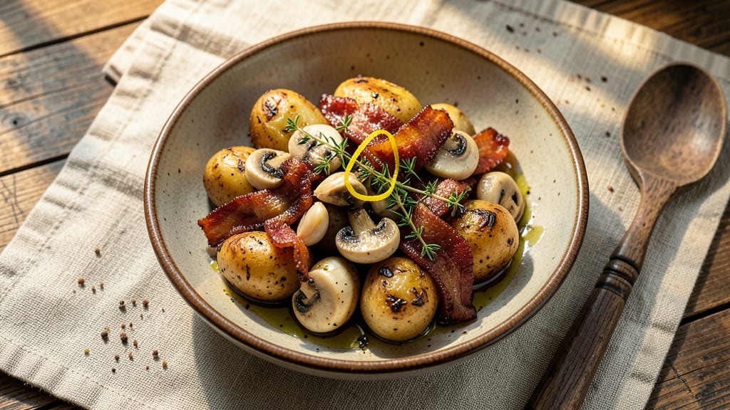 Bacon Mushroom Potato Recipe: One-Pan Crispy Edges and Savory Depths