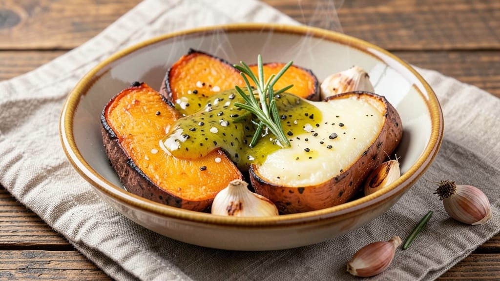 Sweet Potato Garlic Recipe: Caramelized Sweetness With Nutty Garlic Crunch
