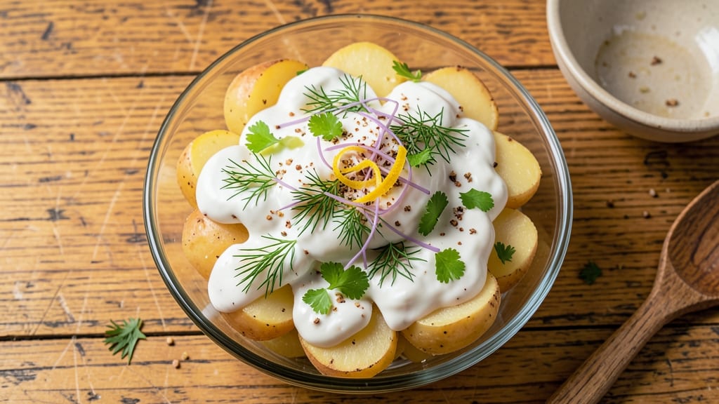 Best Creamy Potato Salad Recipe Ever: Mayo-Free Herbed Velvety Richness