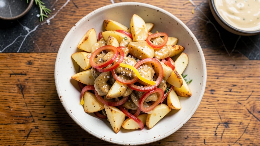 Anne Burrell's German Potato Salad Recipe: Crispy Mustard Vinegar Bites With Crunchy Onions