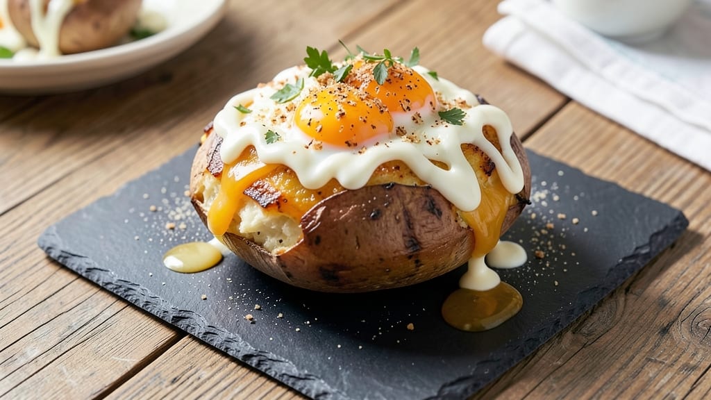 Twice Baked Potato with Egg Recipe: Golden Crust, Creamy Yolk Magic