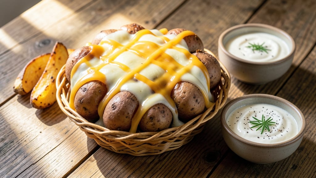 Baked Potato Basket Recipe: Crispy Lattice Crown Over Cheesy Pull-Apart Magic