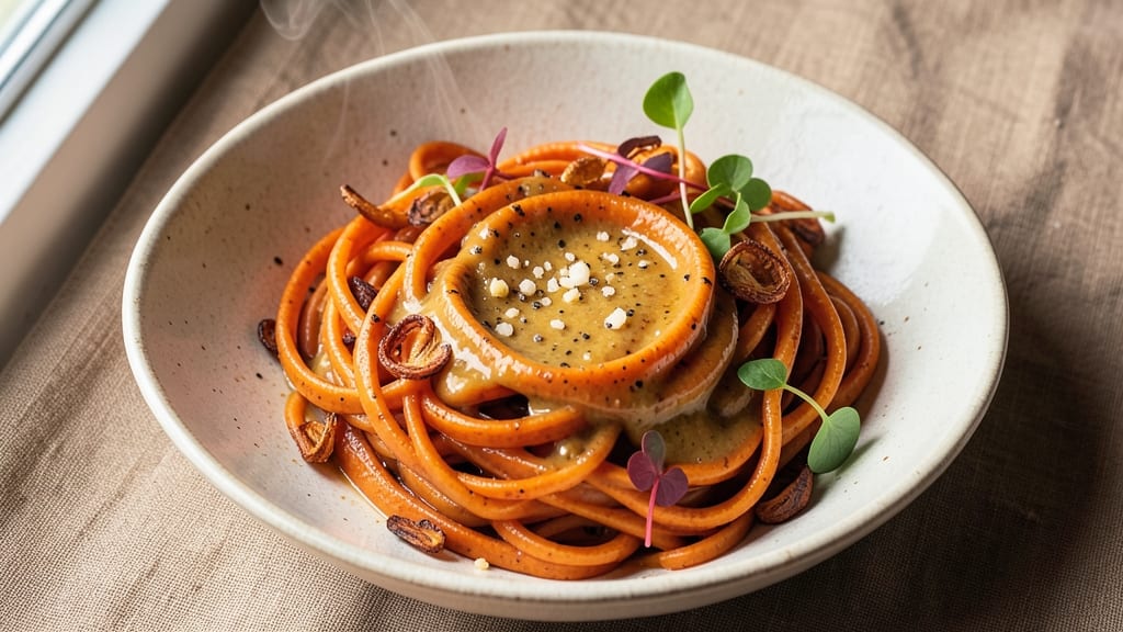 Sweet Potato Noodle Recipe Ideas: One-Pan Garlic Butter Twists with Crispy Edges