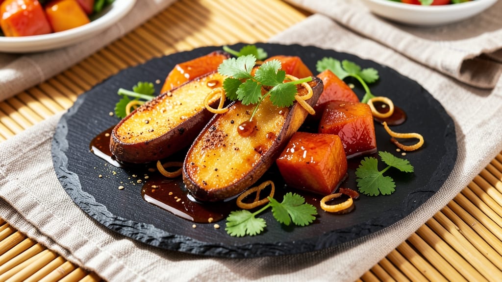 Asian Style Sweet Potato Recipe: Crispy-Skinned, Honey-Glazed Bites with Five-Spice Heat