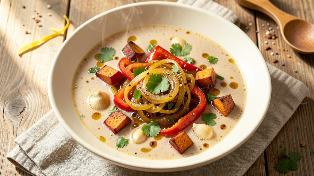 Sweet Potato Red Pepper Soup Recipe: Velvety Spice-Sweet Blend in 25 Minutes