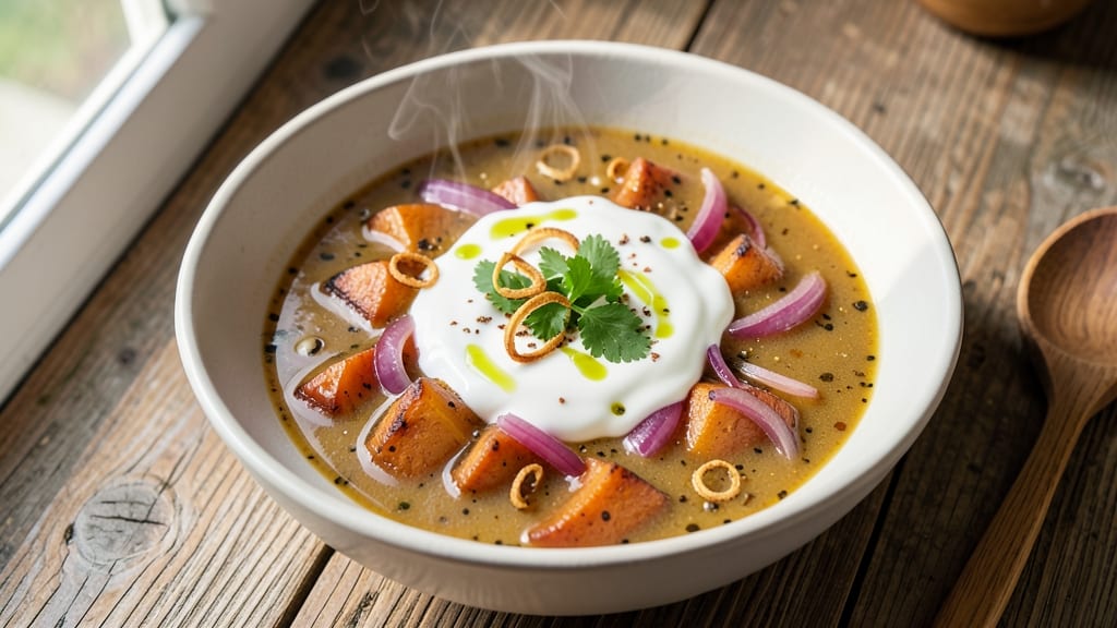 Sweet Potato And Onion Soup Recipe: Velvety Spice-Perfect Blend in One Pot