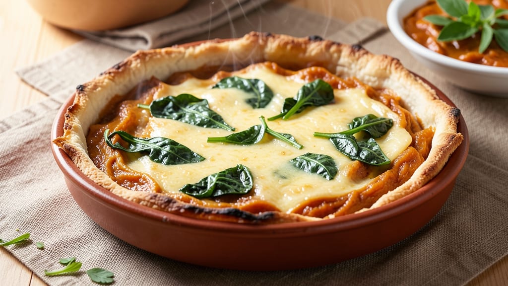 Sweet Potato and Spinach Quiche Recipe: Rustic Crust Filled With Herbed Cream Cheese