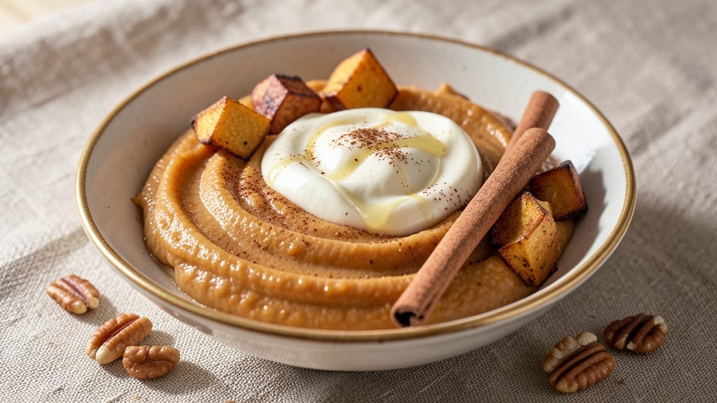 White Sweet Potato Dessert Recipe: Warm Spiced Custard with Crunchy Streusel Crown