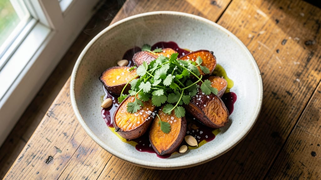 Sweet Potato Cilantro Recipe: Bright Herb Roast With Charred Edges