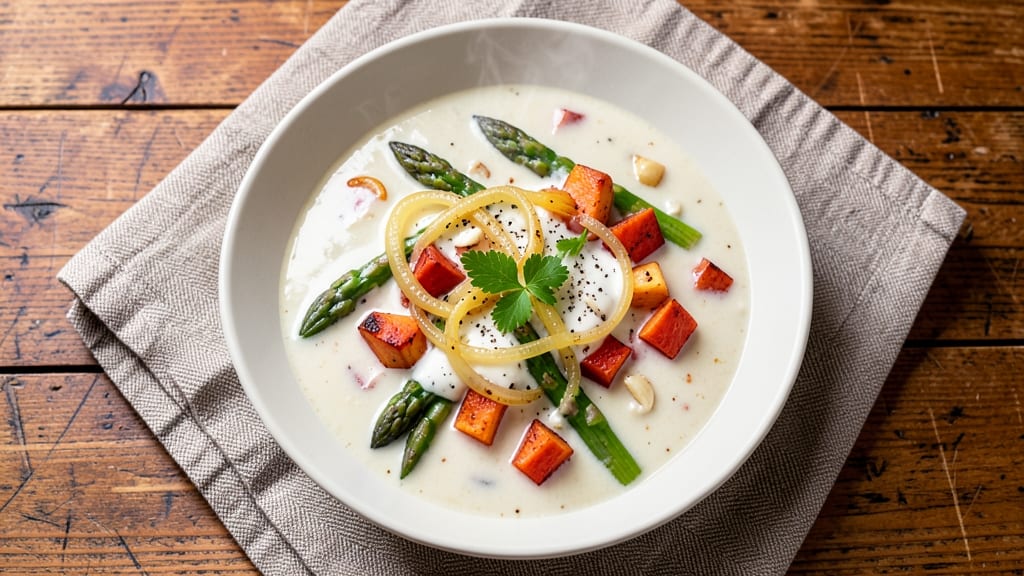 Asparagus and Sweet Potato Soup Recipe: Velvety Green and Orange Harmony