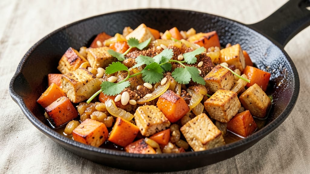 Sweet Potato Hash With Tofu Recipe: Smoky-Spiced Protein-Packed Breakfast Bowl