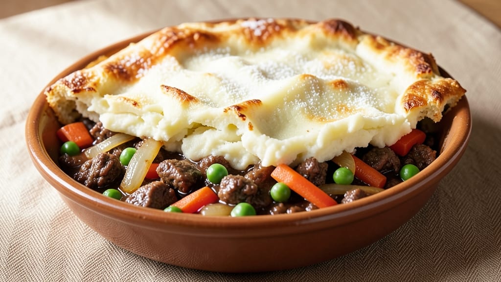 Beef and Potato Shepherd's Pie Recipe: Fluffy Mashed Top With Savory Meat Below