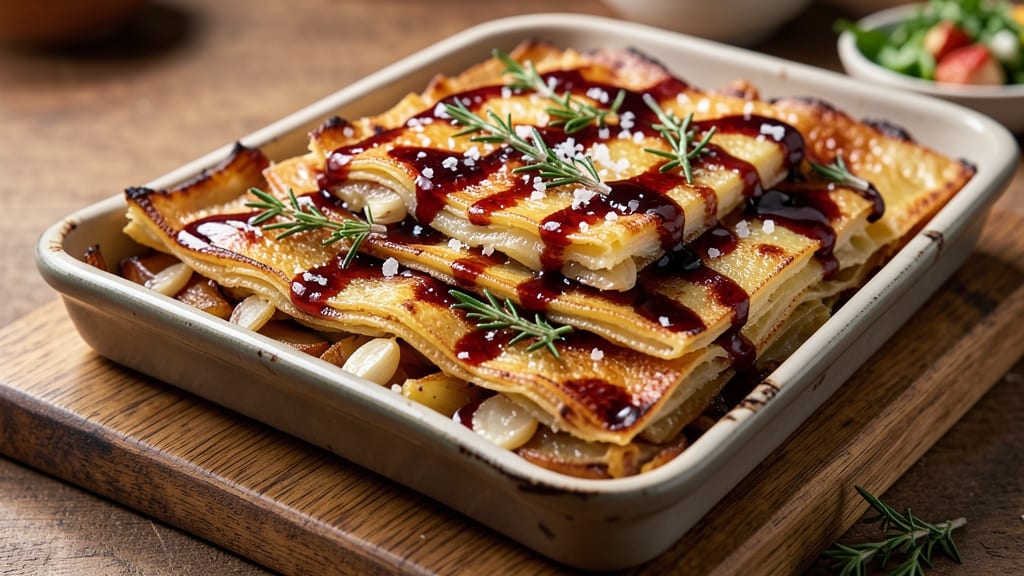 Balsamic Thyme Potato Torte Recipe: Crispy Top and Tangy Center Magic
