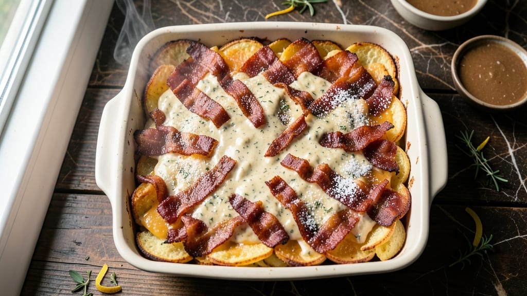 Bacon Ranch Potato Casserole Recipe: Crispy Top, Creamy Ranch, Smoky Bacon Layers