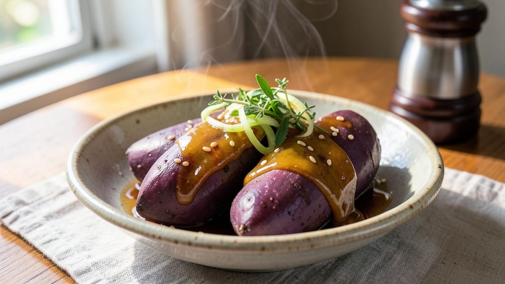 Traditional Okinawan Sweet Potato Recipe: Warm Spice and Charred Depth in One Pan