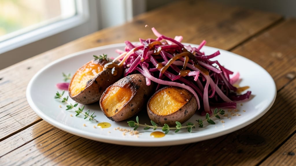 Sweet Potato and Red Cabbage Recipe: Glazed Sweetness Meets Tangy Crunch