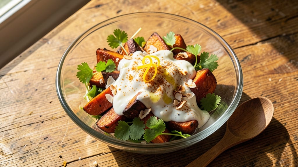 Sweet Potato Salad Recipe Indian: Turmeric-Tinged Warmth With Toasted Coconut Crunch