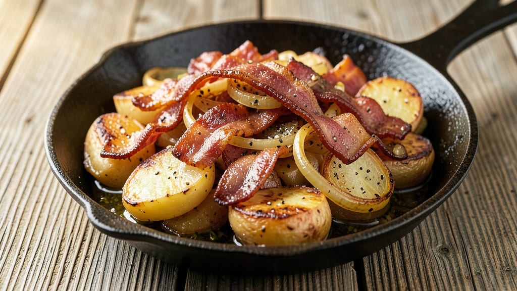 Bacon, Onion, and Potato Recipe: Crispy Layers of Smoky Sweetness
