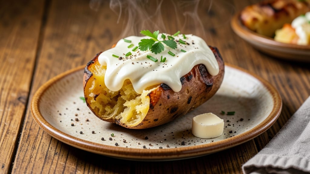 Baked Potato and Cream Cheese Recipe: Crispy Skin, Gooey Cheese Heaven in 30 Minutes