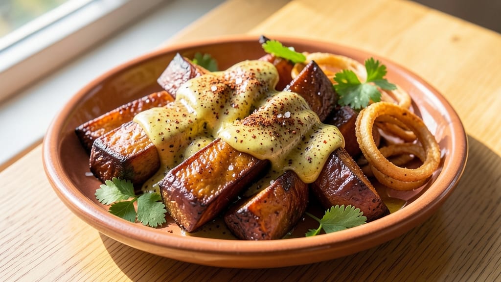 Sweet Potato Yum Yums Recipe: Crispy Mustard-Vinegar Bites with Zero Mayo
