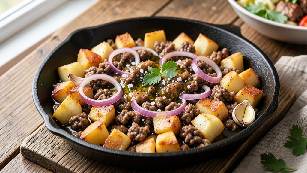 Ground Beef and Potato Hash Recipe: Crispy Edges, Savory Depth in One Pan