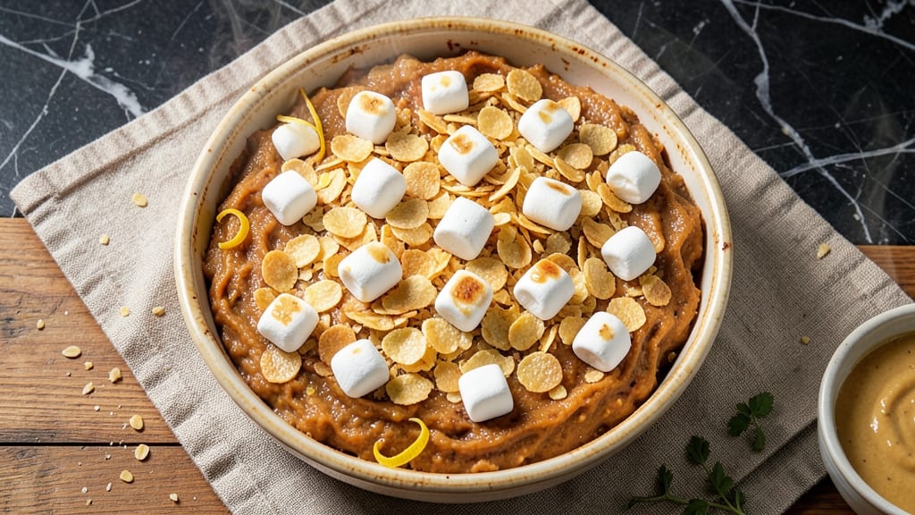 Sweet Potato Casserole Recipe With Marshmallows and Corn Flakes: Gooey Top and Crunchy Crust Combo