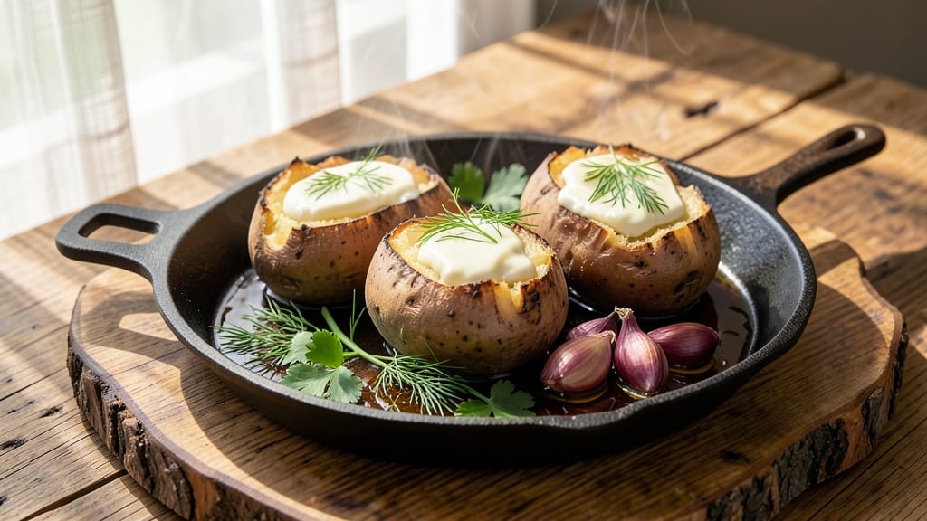 Baked Potato Recipe Story of Seasons: Herb-Buttered Crust and Fluffy Heart