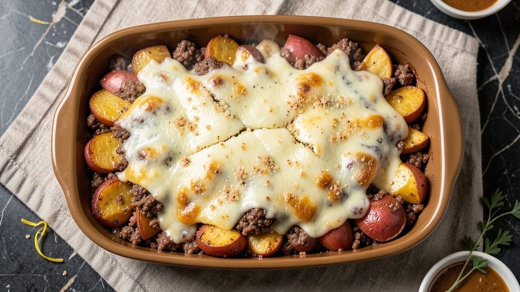 Beef Potato Cheese Casserole Recipe: Crispy Top, Melty Layers, One-Pan Magic
