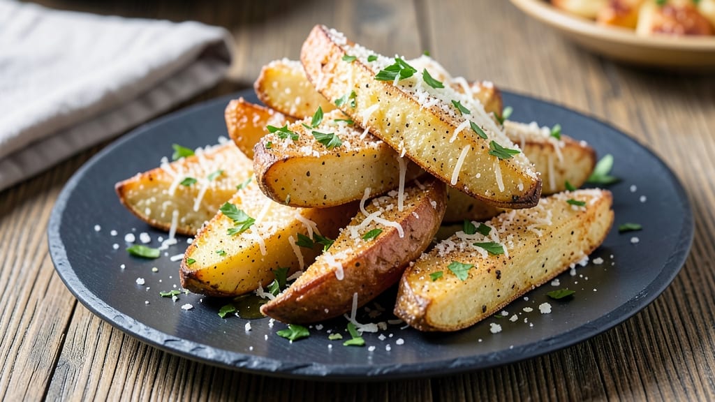 Baked Garlic Parmesan Potato Wedges Tasty Recipe: Crispy-Golden Edges With Cheesy Pull-Apart Magic