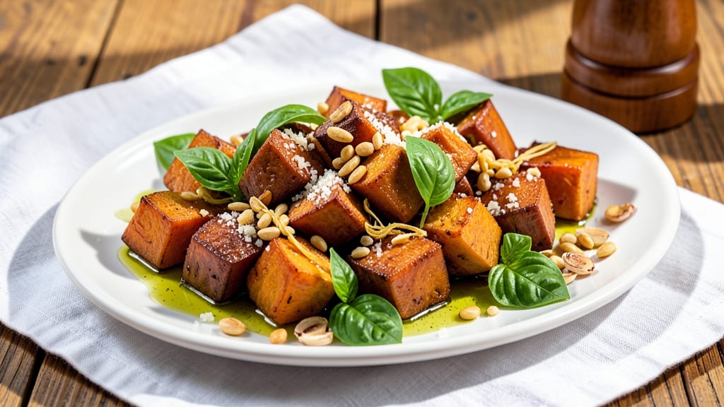 Sweet Potato And Basil Recipe: Herb-Infused Roast With Bright Pesto Finish