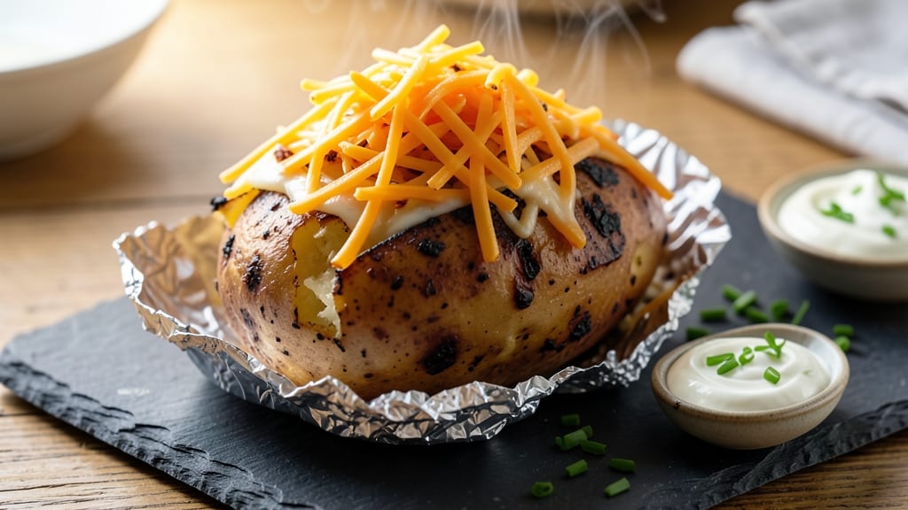 Baked Potato in Oven Wrapped in Foil Recipe: Charred Edges and Buttery Steam Locked Inside