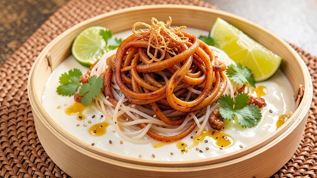 Sweet Potato Vermicelli Noodles Recipe: Silky Rice Noodles Wrapped in Sweet Potato Creaminess