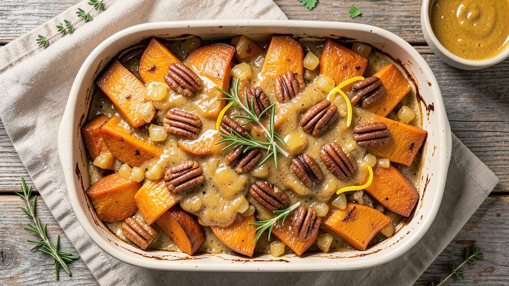 Squash and Sweet Potato Casserole Recipe: Roasted Sweetness Meets Buttery Streusel Bliss