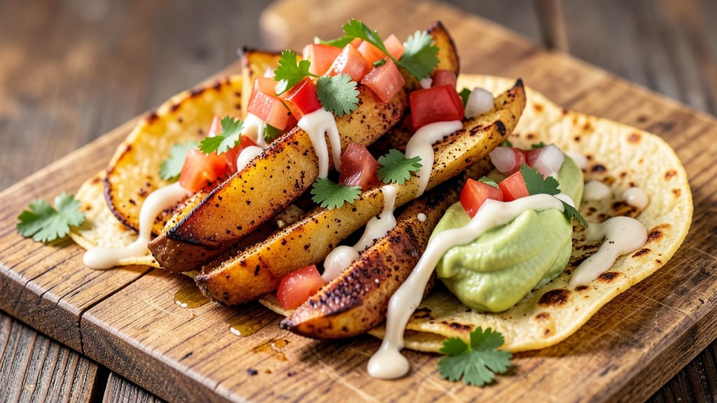 Vegan Potato Tacos Recipe: Smoky Chipotle Crunch With Creamy Avocado Dip