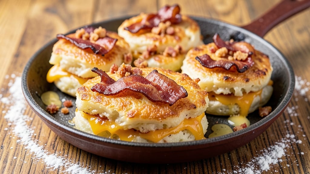 Bacon Cheddar Potato Cakes Recipe: Crispy Edges and Melty Cheese Bites