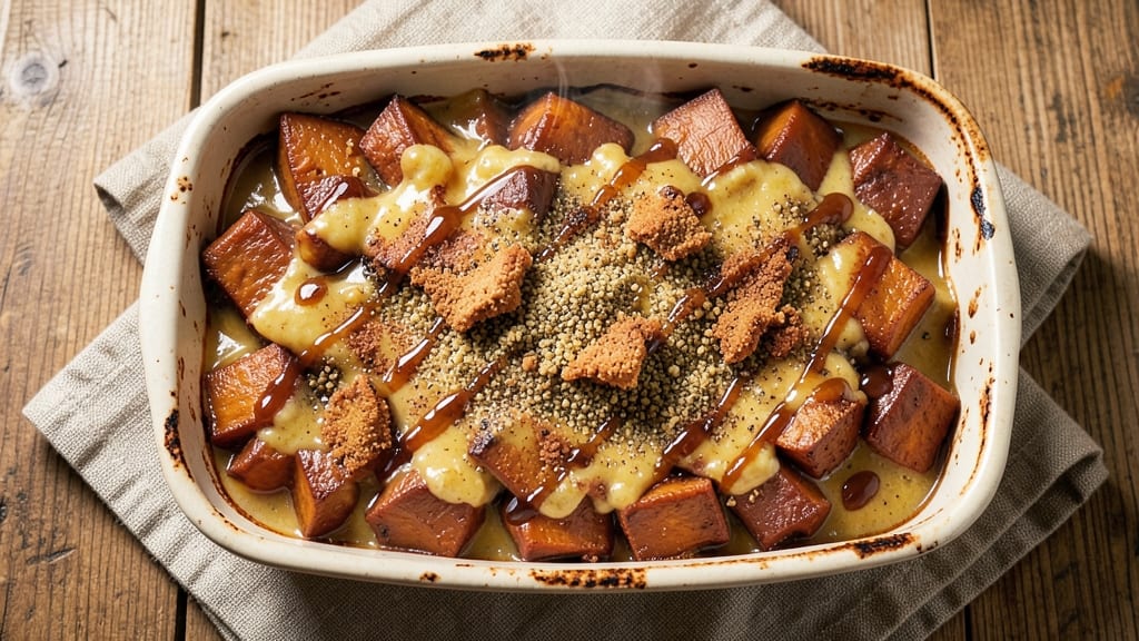 Sweet Potato Casserole Recipe Without Milk: Nutty Streusel Crunch Over Spiced Filling