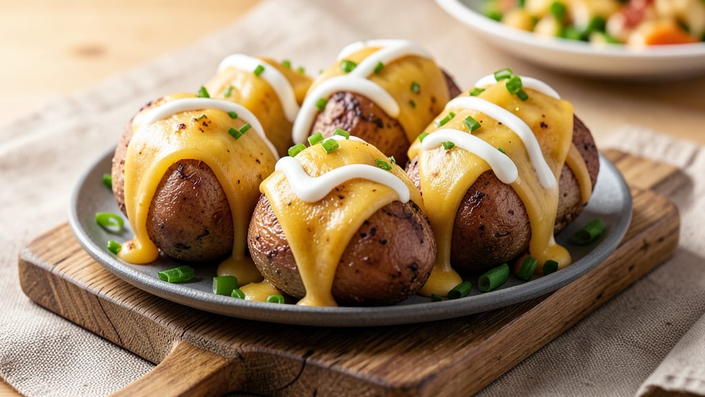 Baked Potato Bombs Recipe: Crispy Shells Stuffed With Gooey Cheese