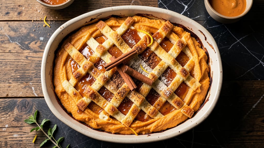Alton Brown's Sweet Potato Casserole Recipe: Crispy Streusel Crown Over Spiced Sweet Potato Bliss