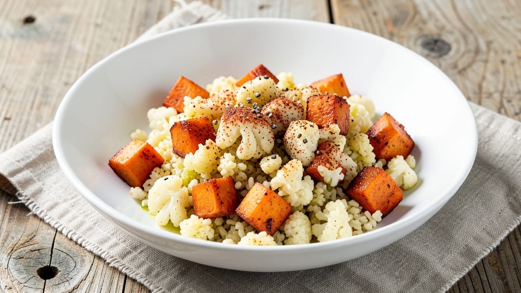 Sweet Potato Cauliflower Rice Recipe: Spiced Roasted Crunch With Hidden Veggie Magic