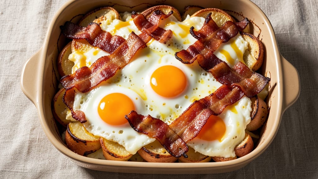 Bacon Egg Cheese Potato Casserole Recipe: Crispy Top, Melty Layers, One-Pan Magic